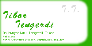 tibor tengerdi business card